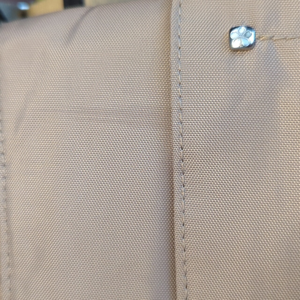 Baggallini Mosey crossbody hobo bag, tan with peach lining - Picture 13 of 13